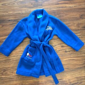 Officially Licensed The Polar Express Blue Fleece Robe 4T Embroidered Believe